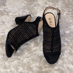 Unisa block open toe heels, size 6.5